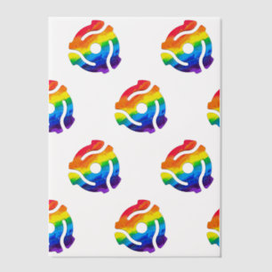 SlipperyJoe's plastic 45 RPM record adapter vibran Vellum Invitations