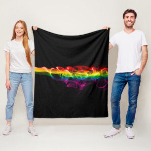 SlipperyJoe's plume of rainbow energy vapour caugh Fleece Blanket