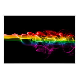 SlipperyJoe's plume of rainbow energy vapour caugh Poster