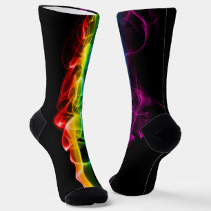 SlipperyJoe's plume of rainbow energy vapour caugh Socks