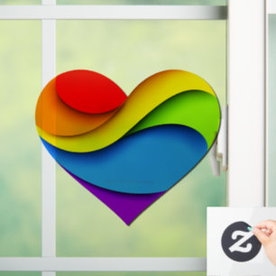 SlipperyJoe's pride heart curves shape 3-D three-d