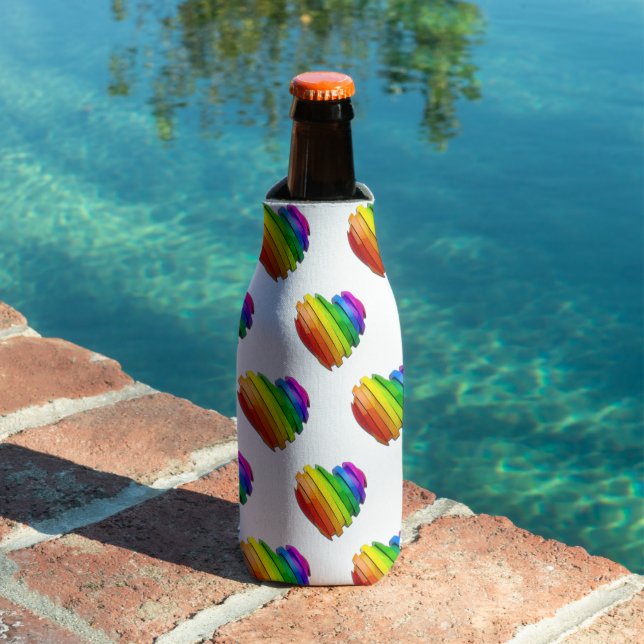 SlipperyJoe's pride heart shape multiple horizonta Bottle Cooler (In Situ Pool)