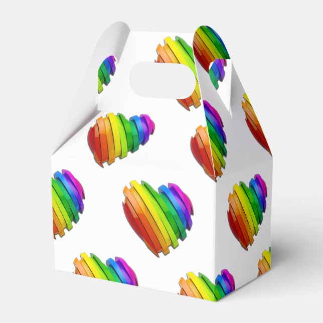 SlipperyJoe's pride heart shape multiple horizonta Favour Box (Front Side)