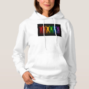 SlipperyJoe's pride people hands silhouette colorf Hoodie