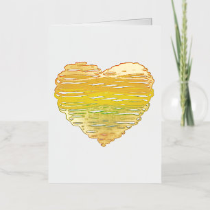 SlipperyJoe's pride scribbled heart shape drawing  Foil Greeting Card