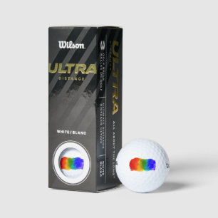 SlipperyJoe's pride splatter rainbow colours vibra Golf Balls