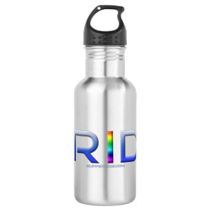 SlipperyJoe's pride word metallic letters radiates 532 Ml Water Bottle