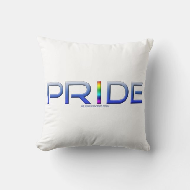 SlipperyJoe's pride word metallic letters radiates Cushion (Front)
