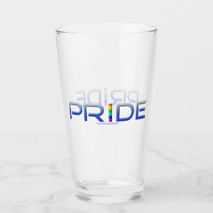 SlipperyJoe's pride word metallic letters radiates Glass