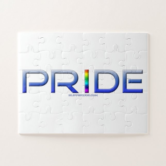 SlipperyJoe's pride word metallic letters radiates Jigsaw Puzzle (Horizontal)