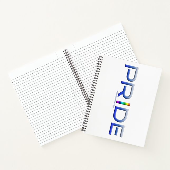 SlipperyJoe's pride word metallic letters radiates Notebook (Inside)