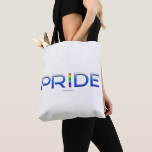 SlipperyJoe's pride word metallic letters radiates Tote Bag