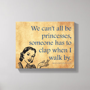 SlipperyJoe's Princess clap walking funny 50s vint Canvas Print