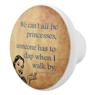 SlipperyJoe's Princess clap walking funny 50s vint Ceramic Knob