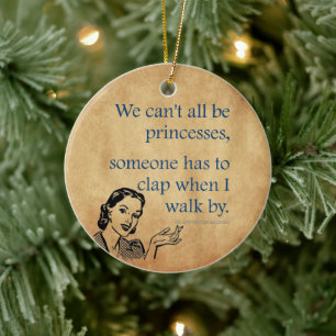 SlipperyJoe's Princess clap walking funny 50s vint Ceramic Tree Decoration