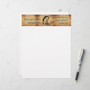 SlipperyJoe's Princess clap walking funny 50s vint Custom Letterhead