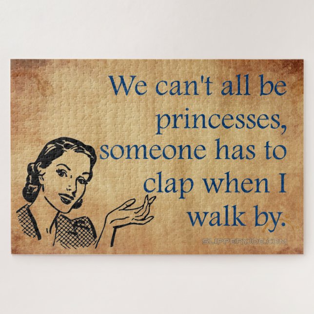 SlipperyJoe's Princess clap walking funny 50s vint Jigsaw Puzzle (Horizontal)