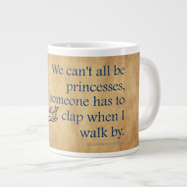 SlipperyJoe's Princess clap walking funny 50s vint Large Coffee Mug (Front Right)