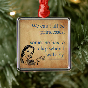 SlipperyJoe's Princess clap walking funny 50s vint Metal Tree Decoration