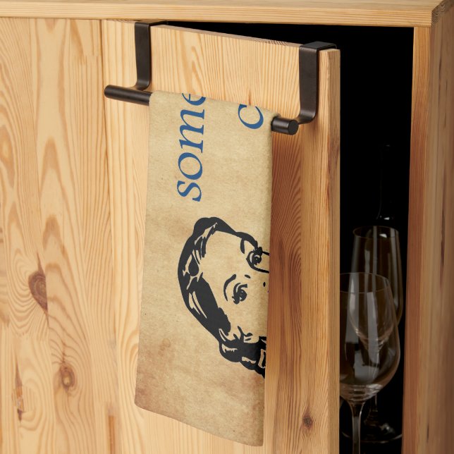 SlipperyJoe's Princess clap walking funny 50s vint Tea Towel (Thirds Fold)