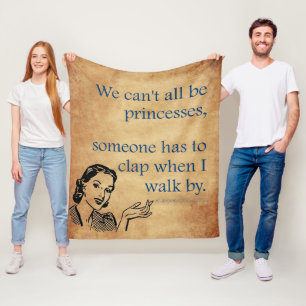 SlipperyJoe's princesses clap vintage poster retro Fleece Blanket