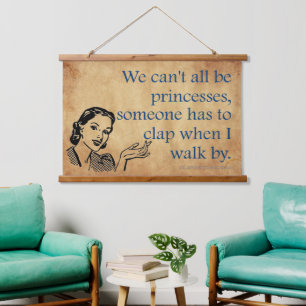 SlipperyJoe's princesses clap vintage poster retro Hanging Tapestry