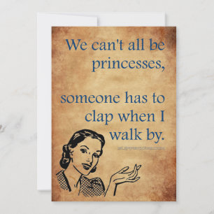 SlipperyJoe's princesses clap vintage poster retro Holiday Card