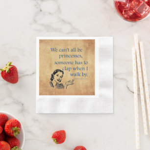 SlipperyJoe's princesses clap vintage poster retro Napkin