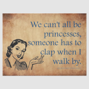 SlipperyJoe's princesses clap vintage poster retro Tissue Paper
