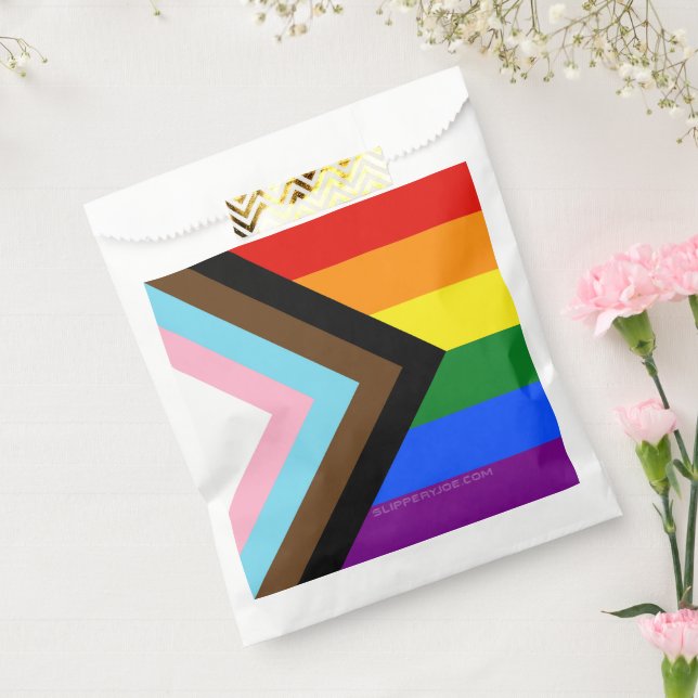 SlipperyJoe's Progress Pride Flag six classic hori Favour Bags (Sealed)