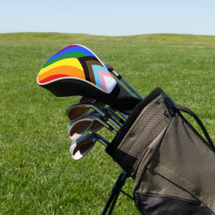 SlipperyJoe's Progress Pride Flag six classic hori Golf Head Cover