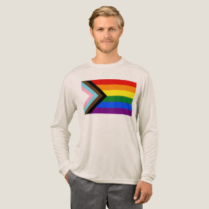 SlipperyJoe's Progress Pride Flag six classic hori Tri-Blend Shirt