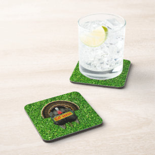 SlipperyJoe's proud turkey eat ham red wattle hang Coaster