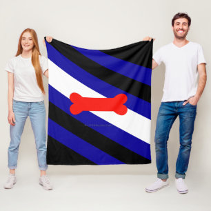SlipperyJoe's puppy play pride flag express kink i Fleece Blanket