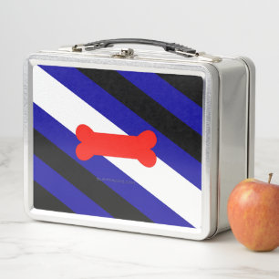 SlipperyJoe's puppy play pride flag express kink i Metal Lunch Box