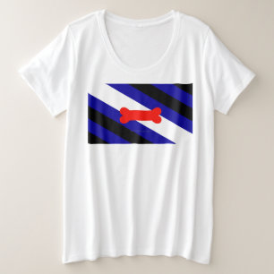 SlipperyJoe's puppy play pride flag express kink i Plus Size T-Shirt