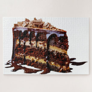 SlipperyJoe's pure chocolate cake decadence rich s Jigsaw Puzzle