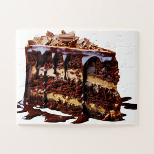 SlipperyJoe's pure chocolate cake decadence rich s Jigsaw Puzzle
