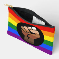 SlipperyJoe's queer people colour flag raised fist