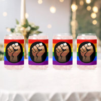 SlipperyJoe's queer people colour flag raised fist