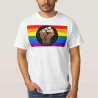 SlipperyJoe's queer people colour flag raised fist