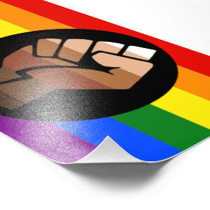 SlipperyJoe's Queer People of Colour Flag gay gift Photo Print
