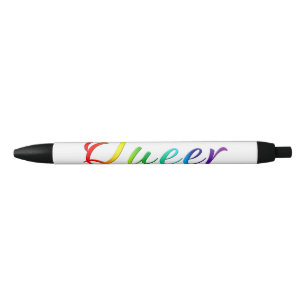 SlipperyJoe's queer single expressive word smooth  Black Ink Pen