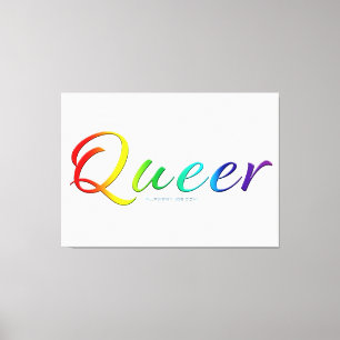SlipperyJoe's queer single expressive word smooth Canvas Print
