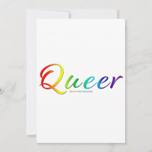 SlipperyJoe's queer single expressive word smooth  Holiday Card