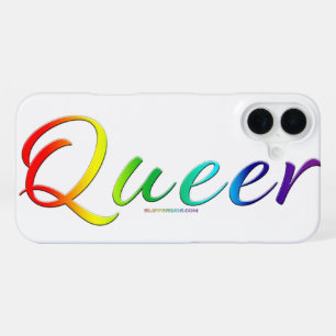 SlipperyJoe's queer single expressive word smooth  iPhone 16 Plus Case
