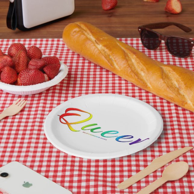 SlipperyJoe's queer single expressive word smooth  Paper Plate (Picnic)