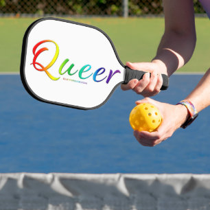 SlipperyJoe's queer single expressive word smooth  Pickleball Paddle