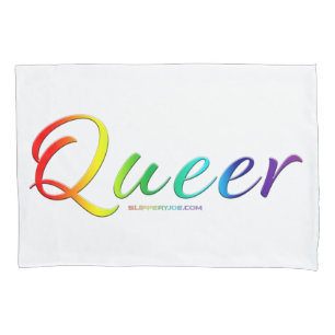 SlipperyJoe's queer single expressive word smooth  Pillowcase