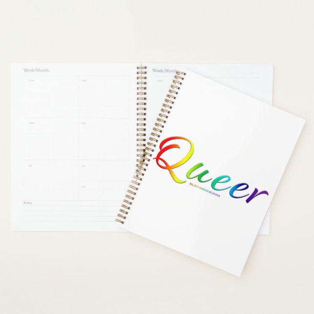 SlipperyJoe's queer single expressive word smooth  Planner (Display)